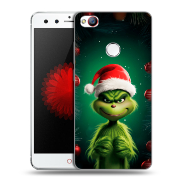 Силиконовый чехол на ZTE Nubia Z11 Mini с принтом Гринч Новый год Рождество