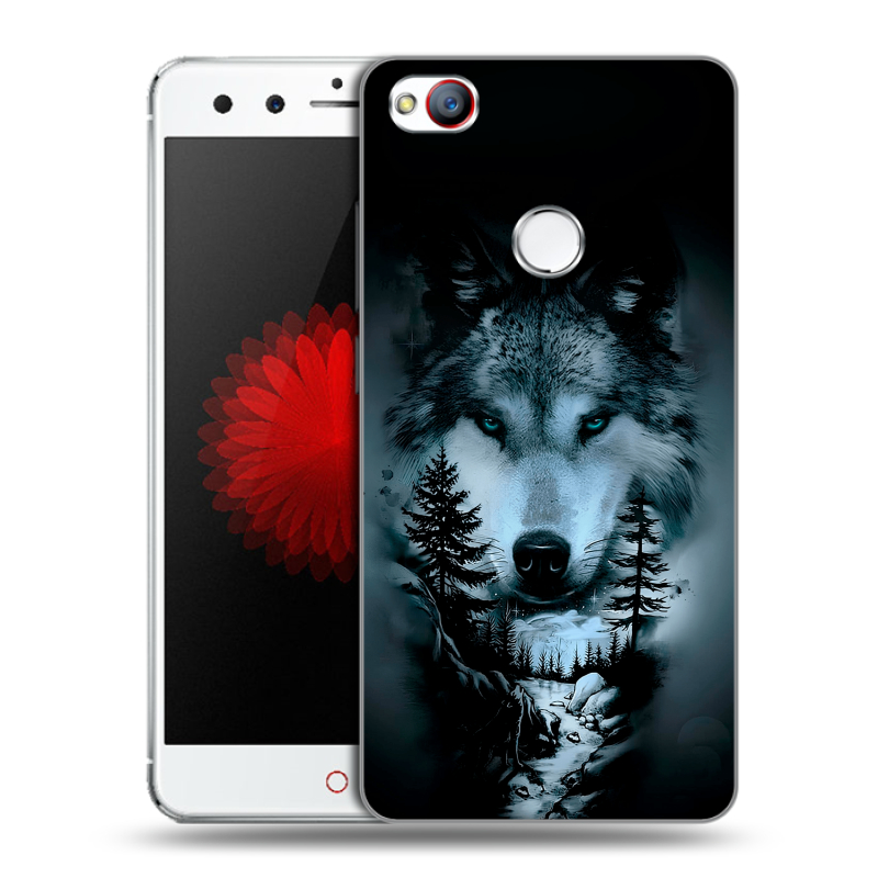 Пластиковый чехол на ZTE Nubia Z11 Mini с принтом Лесной волк Пластиковый чехол на ZTE Nubia Z11 Mini с принтом Лесной волк