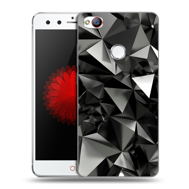 Пластиковый чехол на ZTE Nubia Z11 Mini с принтом Черные кристаллы Пластиковый чехол на ZTE Nubia Z11 Mini с принтом Черные кристаллы