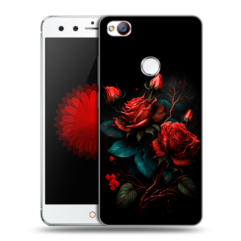 Пластиковый чехол на ZTE Nubia Z11 Mini с принтом Розы красные Пластиковый чехол на ZTE Nubia Z11 Mini с принтом Розы красные
