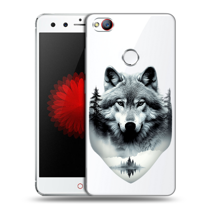 Силиконовый чехол на ZTE Nubia Z11 Mini с принтом Волк в лесу Силиконовый чехол на ZTE Nubia Z11 Mini с принтом Волк в лесу