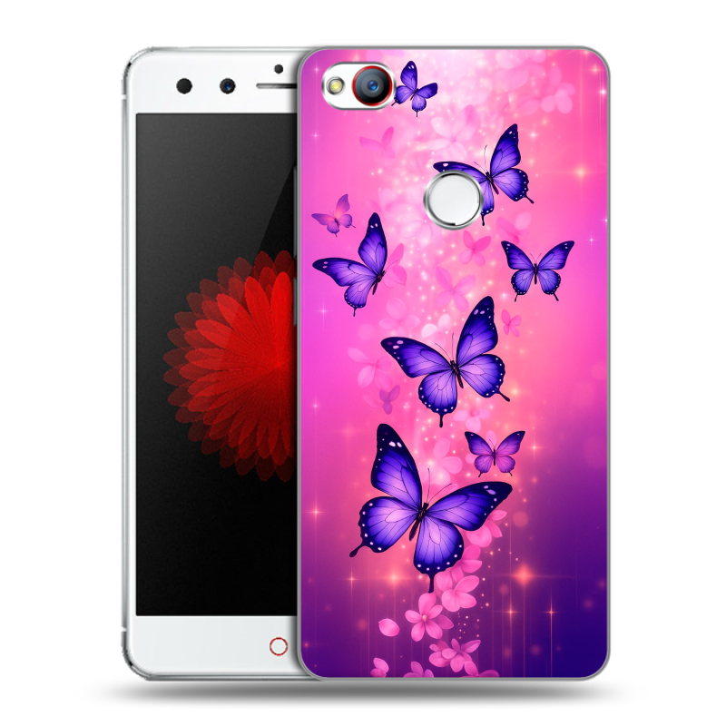 Силиконовый чехол на ZTE Nubia Z11 Mini с принтом Бабочки Силиконовый чехол на ZTE Nubia Z11 Mini с принтом Бабочки