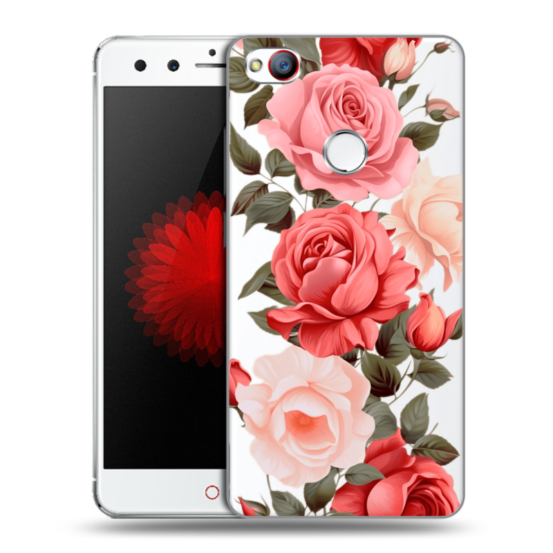 Пластиковый чехол на ZTE Nubia Z11 Mini с принтом Розы Пластиковый чехол на ZTE Nubia Z11 Mini с принтом Розы