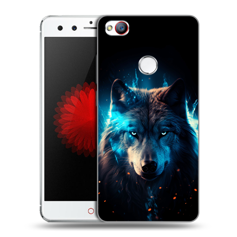 Силиконовый чехол на ZTE Nubia Z11 Mini с принтом Волк ночной Силиконовый чехол на ZTE Nubia Z11 Mini с принтом Волк ночной