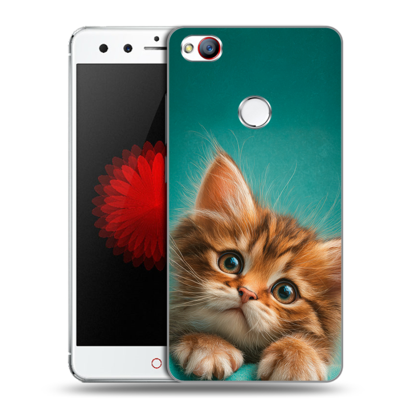 Пластиковый чехол на ZTE Nubia Z11 Mini с принтом котенок Пластиковый чехол на ZTE Nubia Z11 Mini с принтом котенок