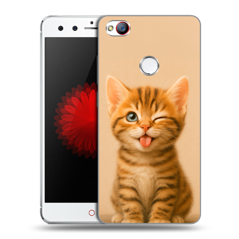 Пластиковый чехол на ZTE Nubia Z11 Mini с принтом котенок Пластиковый чехол на ZTE Nubia Z11 Mini с принтом котенок