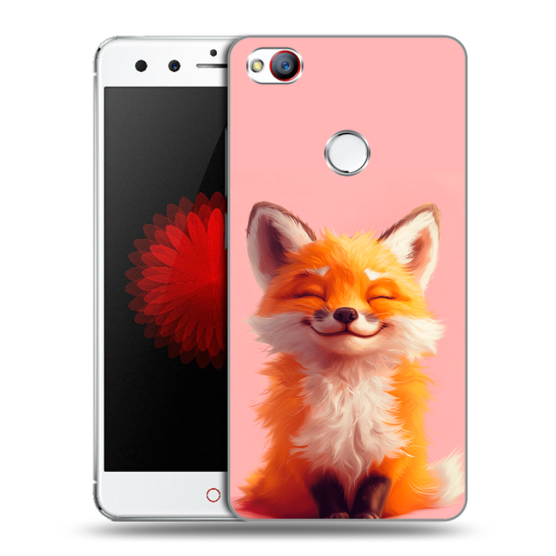 Пластиковый чехол на ZTE Nubia Z11 Mini с принтом милая лиса Пластиковый чехол на ZTE Nubia Z11 Mini с принтом милая лиса