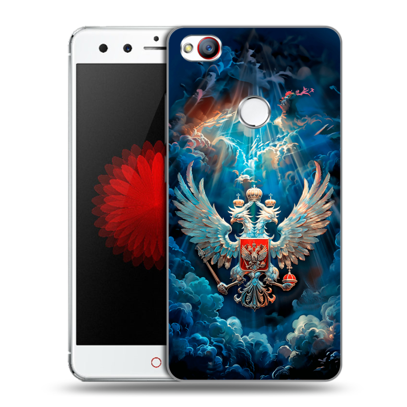 Силиконовый чехол на ZTE Nubia Z11 Mini с принтом Герб флаг России Силиконовый чехол на ZTE Nubia Z11 Mini с принтом Герб флаг России