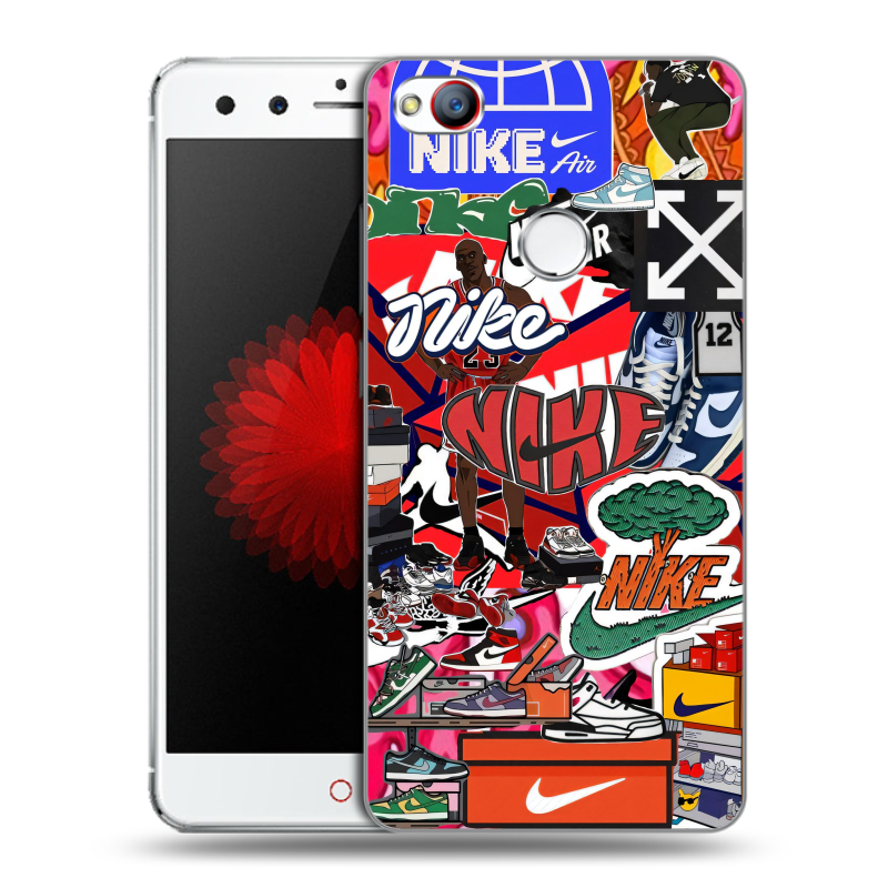 Пластиковый чехол на ZTE Nubia Z11 Mini с принтом Найк Nike яркий Пластиковый чехол на ZTE Nubia Z11 Mini с принтом Найк Nike яркий