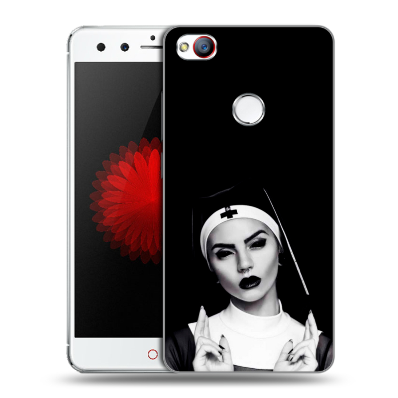 Силиконовый чехол на ZTE Nubia Z11 Mini с принтом монашка Силиконовый чехол на ZTE Nubia Z11 Mini с принтом монашка