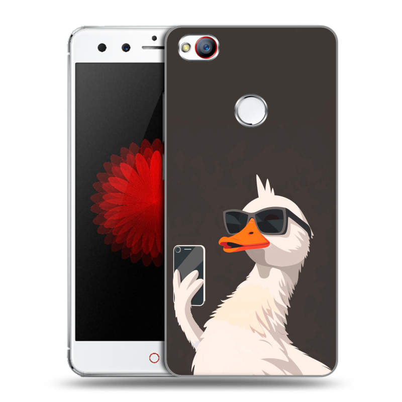Силиконовый чехол на ZTE Nubia Z11 Mini с принтом утка в очках Силиконовый чехол на ZTE Nubia Z11 Mini с принтом утка в очках