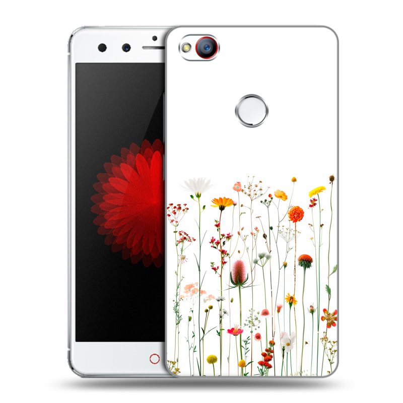 Силиконовый чехол на ZTE Nubia Z11 Mini с принтом цветы Силиконовый чехол на ZTE Nubia Z11 Mini с принтом цветы