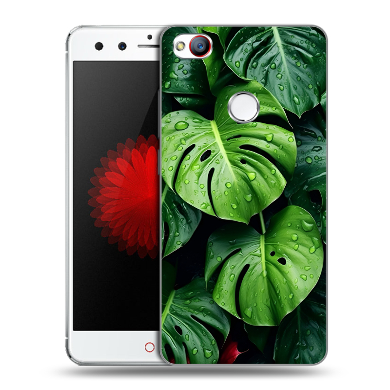 Пластиковый чехол на ZTE Nubia Z11 Mini с принтом Листья Пластиковый чехол на ZTE Nubia Z11 Mini с принтом Листья