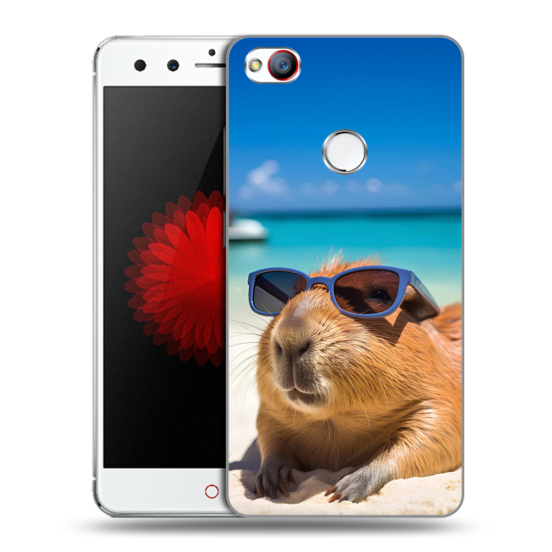 Силиконовый чехол на ZTE Nubia Z11 Mini с принтом Капибара Силиконовый чехол на ZTE Nubia Z11 Mini с принтом Капибара