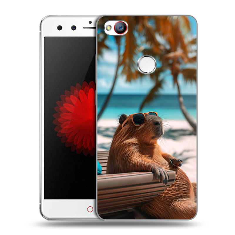 Силиконовый чехол на ZTE Nubia Z11 Mini с принтом Капибара Силиконовый чехол на ZTE Nubia Z11 Mini с принтом Капибара