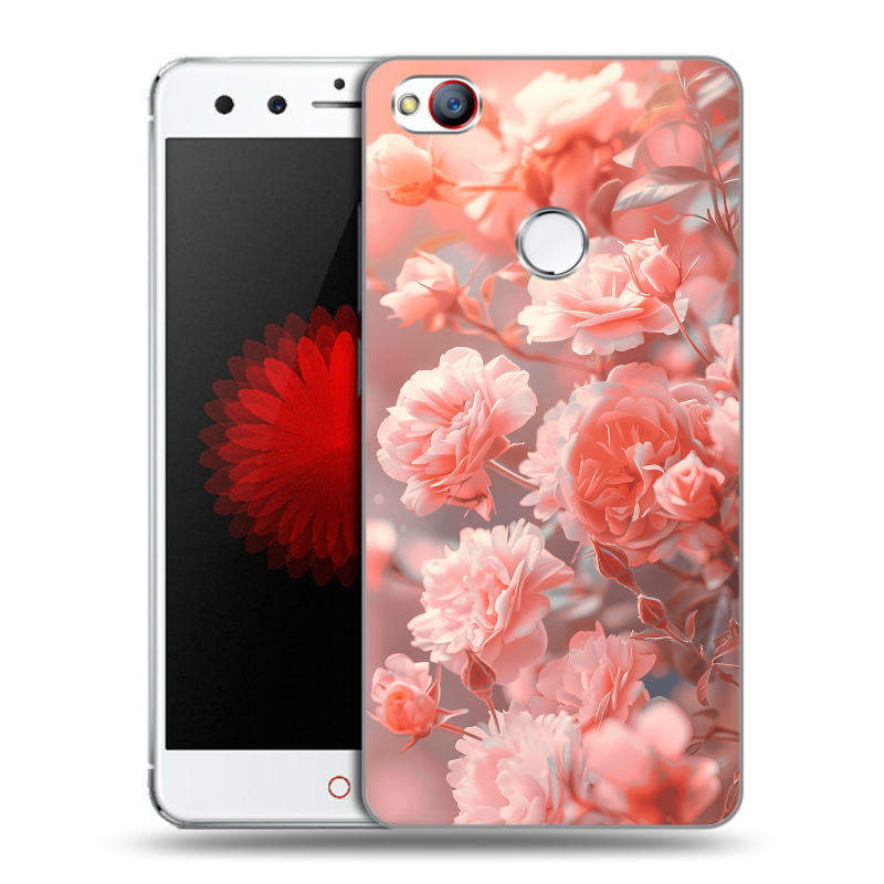 Силиконовый чехол на ZTE Nubia Z11 Mini с принтом Розы цветы Силиконовый чехол на ZTE Nubia Z11 Mini с принтом Розы цветы