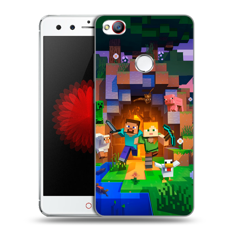 Пластиковый чехол на ZTE Nubia Z11 Mini с принтом Майнкрафт Minecraft Пластиковый чехол на ZTE Nubia Z11 Mini с принтом Майнкрафт Minecraft