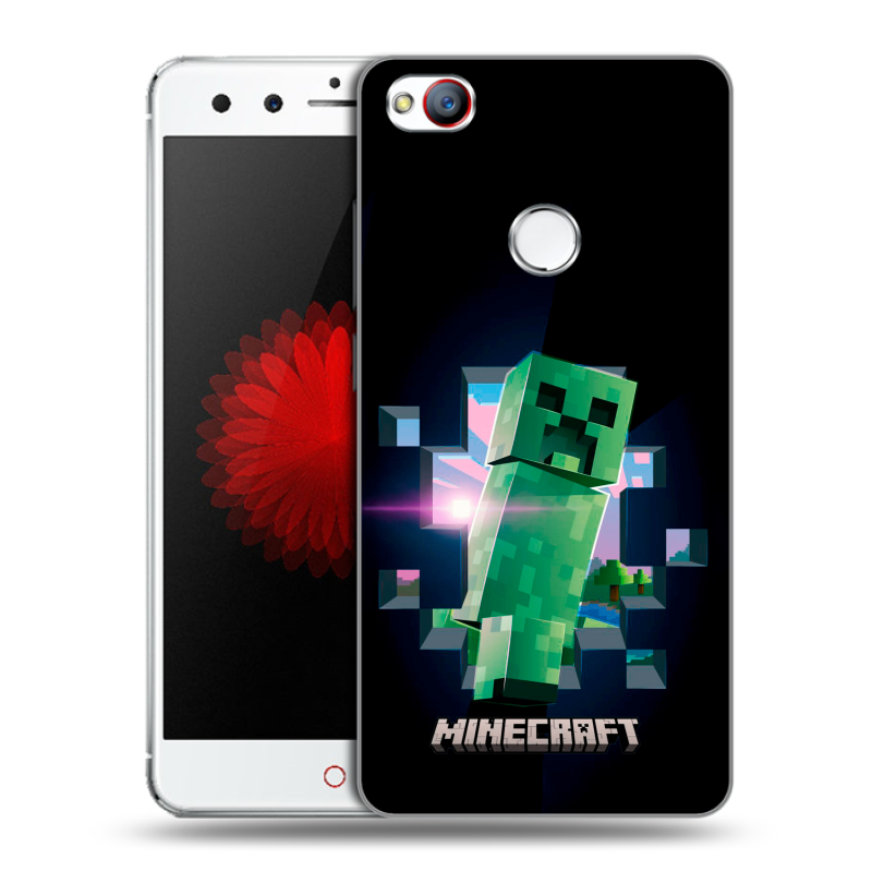 Силиконовый чехол на ZTE Nubia Z11 Mini с принтом Майнкрафт Minecraft Силиконовый чехол на ZTE Nubia Z11 Mini с принтом Майнкрафт Minecraft