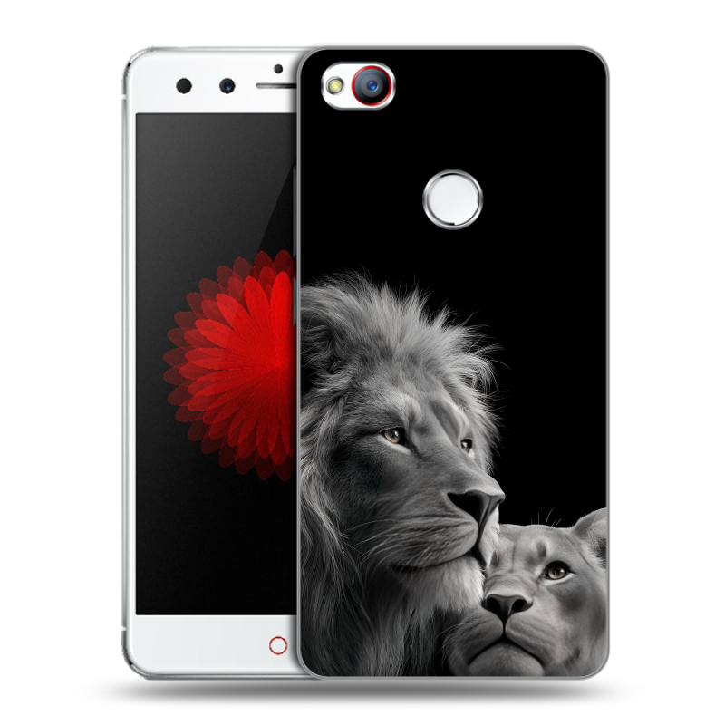 Силиконовый чехол на ZTE Nubia Z11 Mini с принтом Лев кошки Силиконовый чехол на ZTE Nubia Z11 Mini с принтом Лев кошки