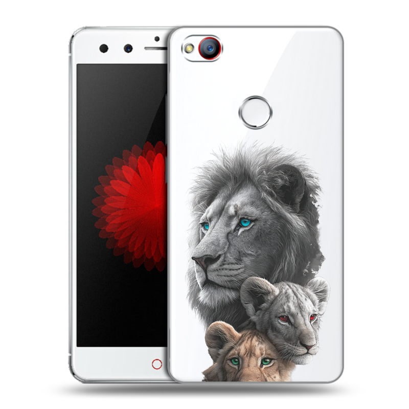 Пластиковый чехол на ZTE Nubia Z11 Mini с принтом Львы Пластиковый чехол на ZTE Nubia Z11 Mini с принтом Львы