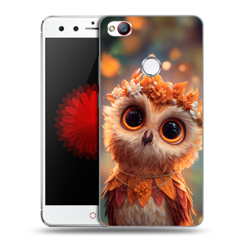 Пластиковый чехол на ZTE Nubia Z11 Mini с принтом Милая сова Пластиковый чехол на ZTE Nubia Z11 Mini с принтом Милая сова