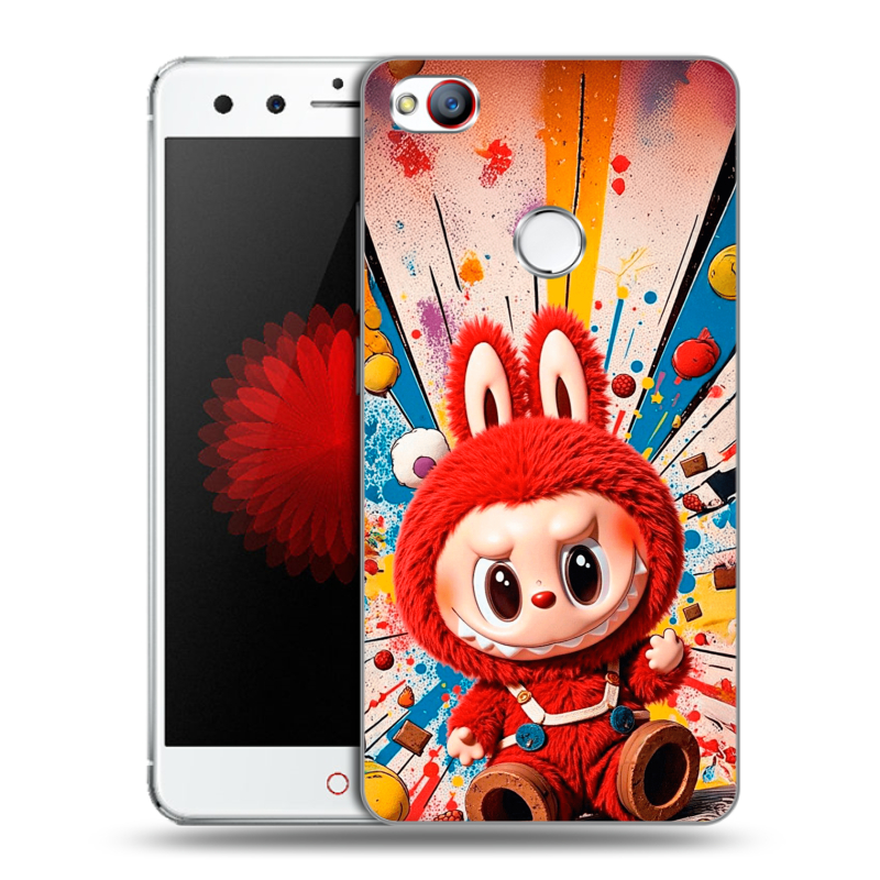 Пластиковый чехол на ZTE Nubia Z11 Mini с принтом Labubu Лабубу Пластиковый чехол на ZTE Nubia Z11 Mini с принтом Labubu Лабубу