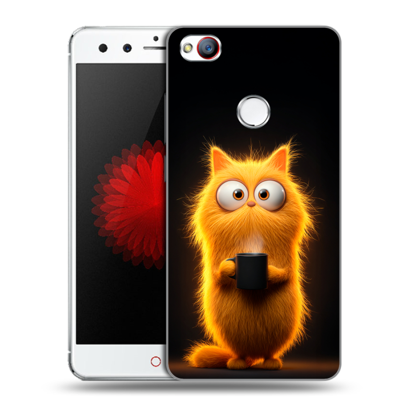 Пластиковый чехол на ZTE Nubia Z11 Mini с принтом Смешной кот Пластиковый чехол на ZTE Nubia Z11 Mini с принтом Смешной кот