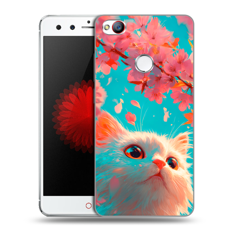 Силиконовый чехол на ZTE Nubia Z11 Mini с принтом Красивый кот Силиконовый чехол на ZTE Nubia Z11 Mini с принтом Красивый кот