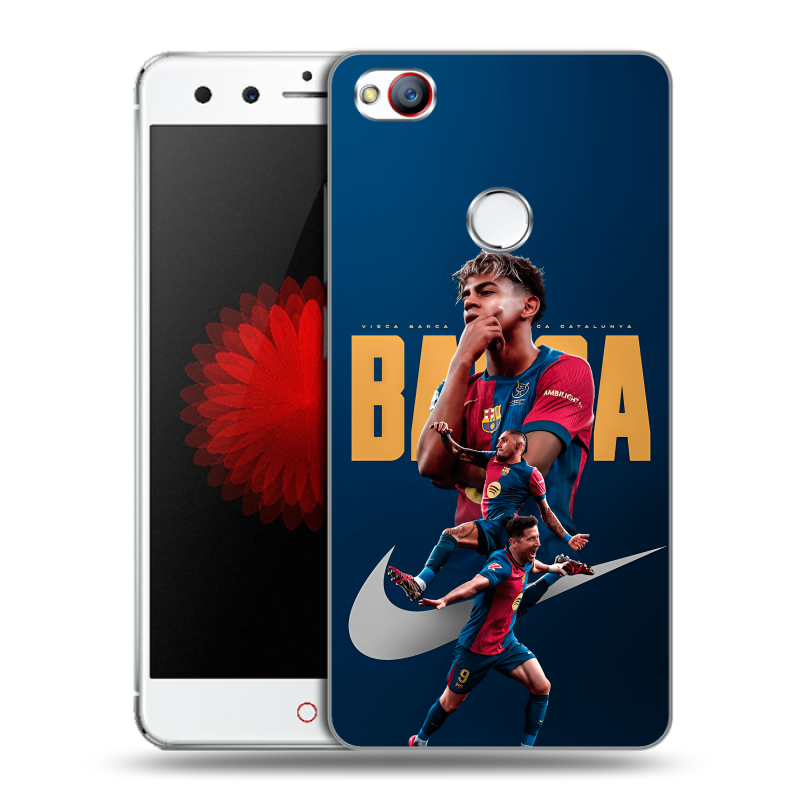 Пластиковый чехол на ZTE Nubia Z11 Mini с принтом Барселона Barca Yamal Пластиковый чехол на ZTE Nubia Z11 Mini с принтом Барселона Barca Yamal
