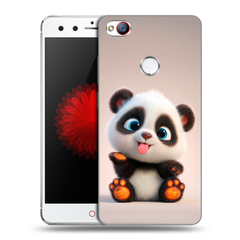 Силиконовый чехол на ZTE Nubia Z11 Mini с принтом милая панда Силиконовый чехол на ZTE Nubia Z11 Mini с принтом милая панда