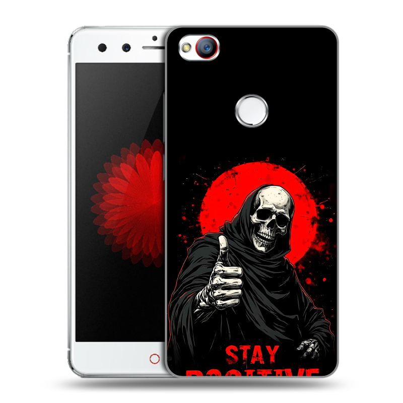Пластиковый чехол на ZTE Nubia Z11 Mini с принтом смешной скелет Пластиковый чехол на ZTE Nubia Z11 Mini с принтом смешной скелет