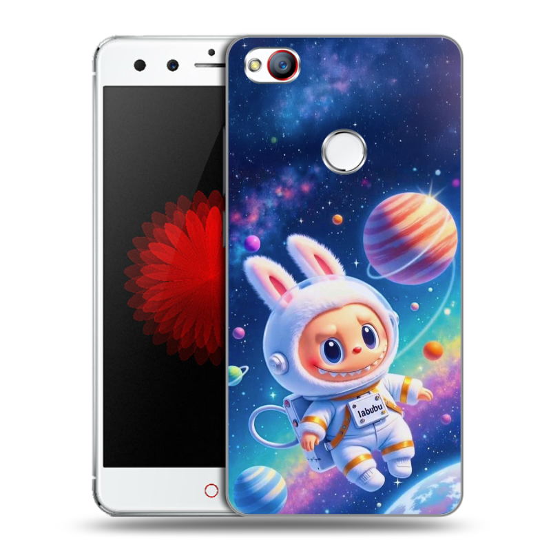 Пластиковый чехол на ZTE Nubia Z11 Mini с принтом Labubu Лабубу Пластиковый чехол на ZTE Nubia Z11 Mini с принтом Labubu Лабубу