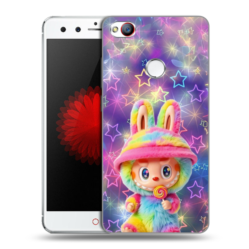 Пластиковый чехол на ZTE Nubia Z11 Mini с принтом Labubu Лабубу Пластиковый чехол на ZTE Nubia Z11 Mini с принтом Labubu Лабубу