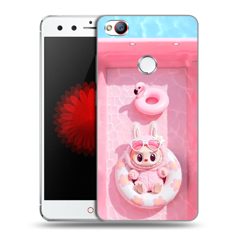 Силиконовый чехол на ZTE Nubia Z11 Mini с принтом Labubu Лабубу Силиконовый чехол на ZTE Nubia Z11 Mini с принтом Labubu Лабубу