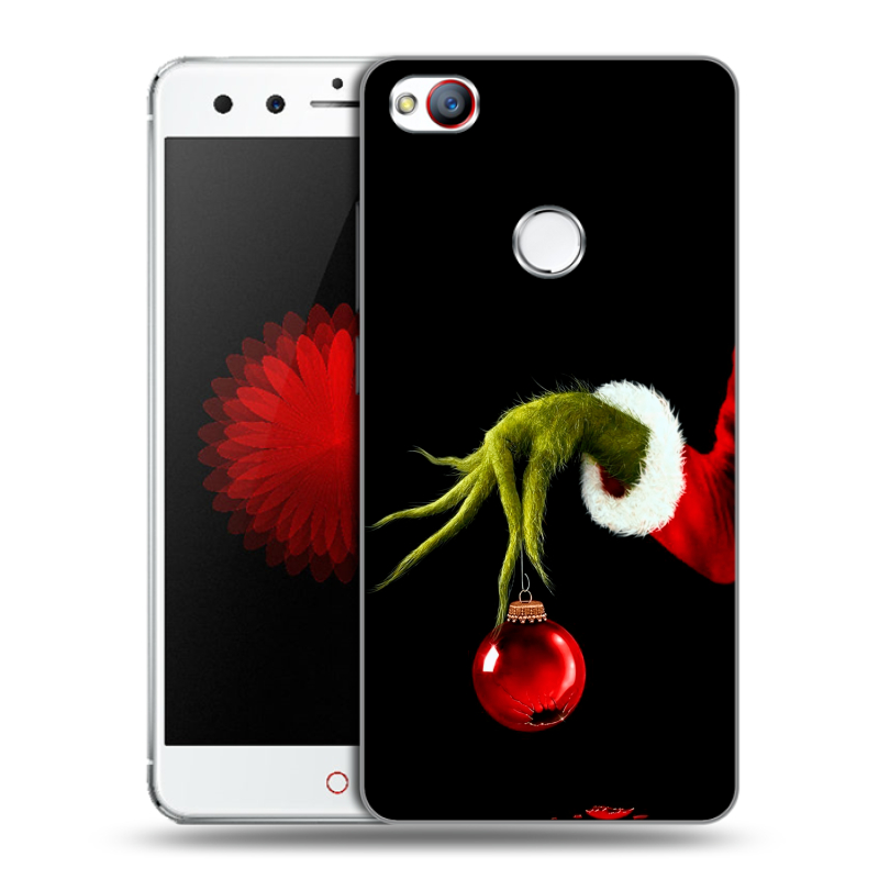 Пластиковый чехол на ZTE Nubia Z11 Mini с принтом Новый год Гринч Пластиковый чехол на ZTE Nubia Z11 Mini с принтом Новый год Гринч