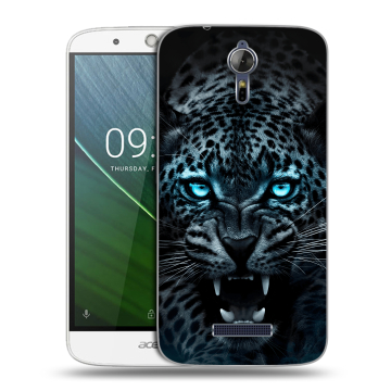 Силиконовый чехол на Acer Liquid Zest Plus с принтом Темный леопард Силиконовый чехол на Acer Liquid Zest Plus с принтом Темный леопард