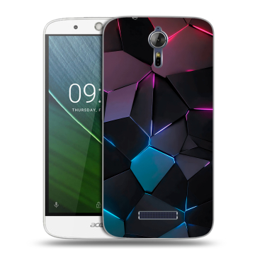 Силиконовый чехол на Acer Liquid Zest Plus с принтом Геометрия неона Силиконовый чехол на Acer Liquid Zest Plus с принтом Геометрия неона