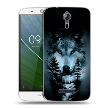 Силиконовый чехол на Acer Liquid Zest Plus с принтом Лесной волк Силиконовый чехол на Acer Liquid Zest Plus с принтом Лесной волк