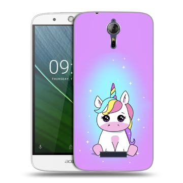 Силиконовый чехол на Acer Liquid Zest Plus с принтом Единорог Силиконовый чехол на Acer Liquid Zest Plus с принтом Единорог