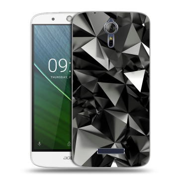 Силиконовый чехол на Acer Liquid Zest Plus с принтом Черные кристаллы Силиконовый чехол на Acer Liquid Zest Plus с принтом Черные кристаллы