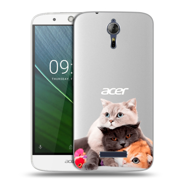Силиконовый чехол на Acer Liquid Zest Plus с принтом Кошки Силиконовый чехол на Acer Liquid Zest Plus с принтом Кошки