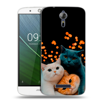 Силиконовый чехол на Acer Liquid Zest Plus с принтом Кошки Силиконовый чехол на Acer Liquid Zest Plus с принтом Кошки