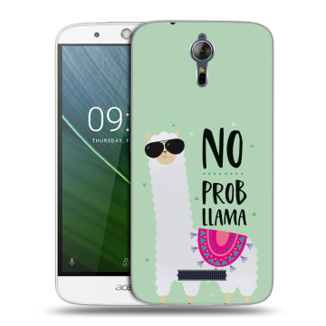 Силиконовый чехол на Acer Liquid Zest Plus с принтом Лама Силиконовый чехол на Acer Liquid Zest Plus с принтом Лама