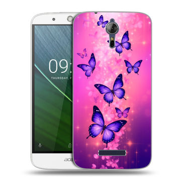 Силиконовый чехол на Acer Liquid Zest Plus с принтом Бабочки Силиконовый чехол на Acer Liquid Zest Plus с принтом Бабочки