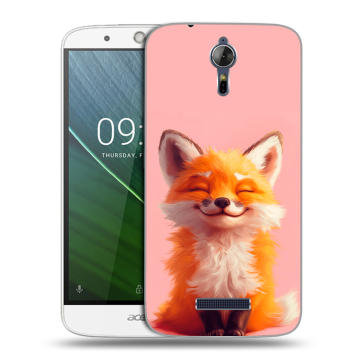 Силиконовый чехол на Acer Liquid Zest Plus с принтом милая лиса Силиконовый чехол на Acer Liquid Zest Plus с принтом милая лиса