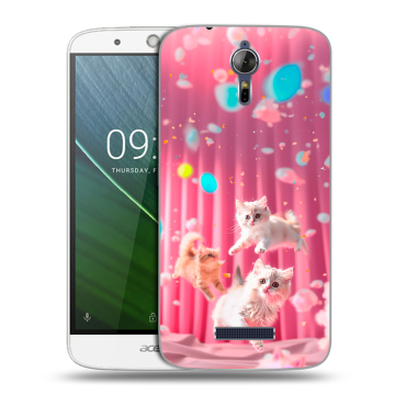 Силиконовый чехол на Acer Liquid Zest Plus с принтом милые котики