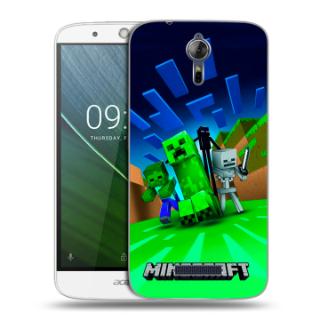 Силиконовый чехол на Acer Liquid Zest Plus с принтом Майнкрафт Силиконовый чехол на Acer Liquid Zest Plus с принтом Майнкрафт