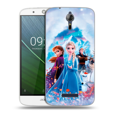 Силиконовый чехол на Acer Liquid Zest Plus с принтом Холодное сердце Frozen Силиконовый чехол на Acer Liquid Zest Plus с принтом Холодное сердце Frozen
