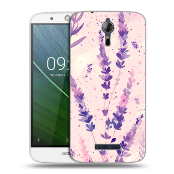 Силиконовый чехол на Acer Liquid Zest Plus с принтом цветы лаванда Силиконовый чехол на Acer Liquid Zest Plus с принтом цветы лаванда