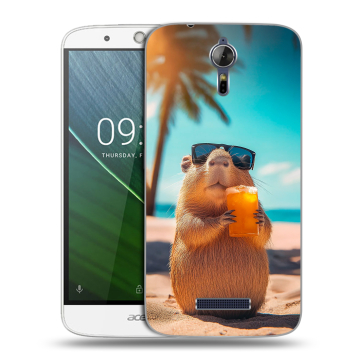 Силиконовый чехол на Acer Liquid Zest Plus с принтом Капибара Силиконовый чехол на Acer Liquid Zest Plus с принтом Капибара